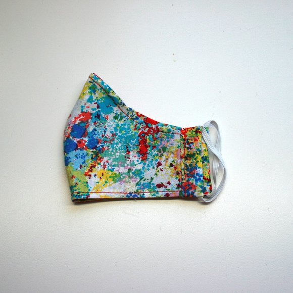 Hand Crafted Other - HANDMADE Kids Splatter Fabric Face Mask Shield